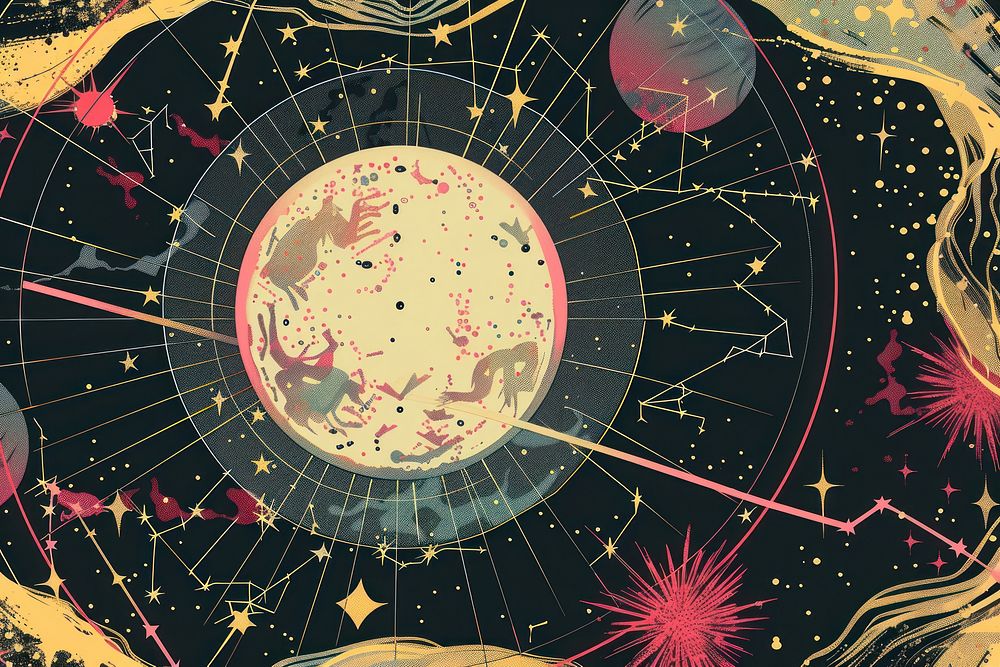 Vector illustrated of an astrology astronomy universe planet.