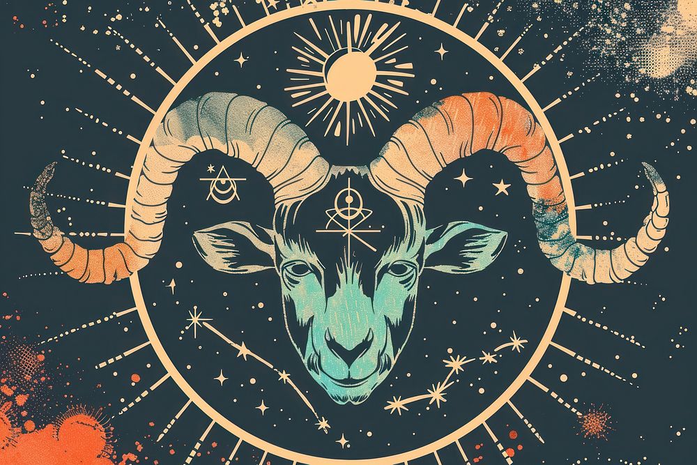 Vector illustrated of an astrology art creativity wildlife.