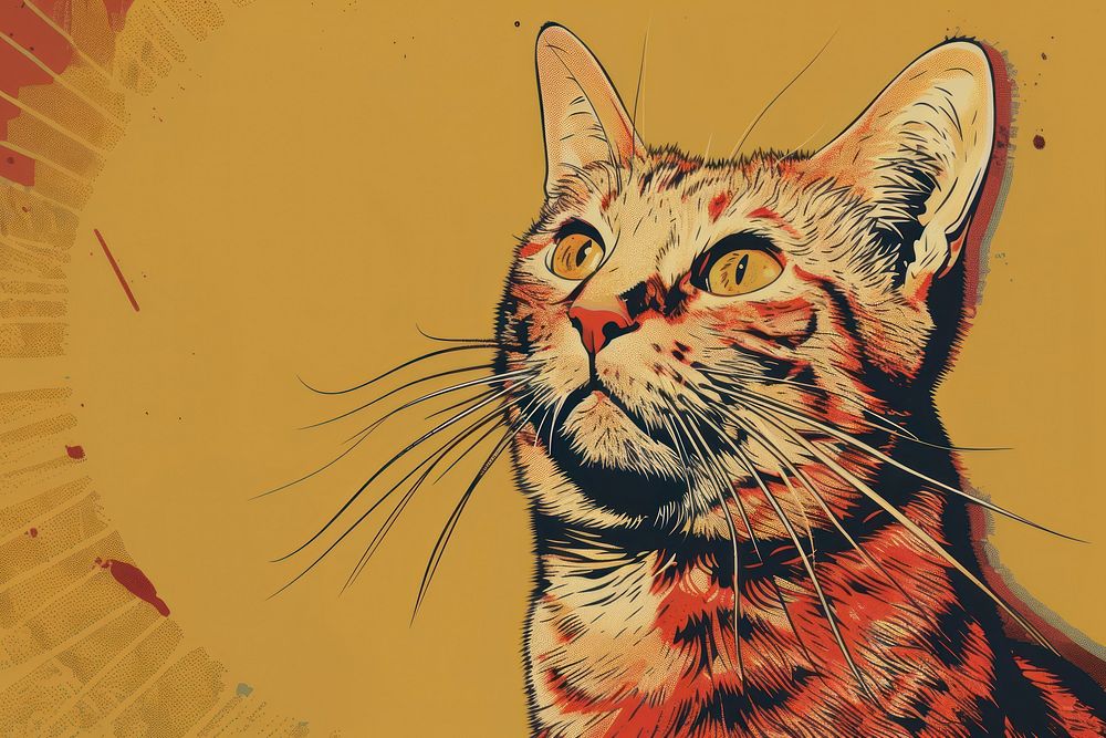 Vector illustrated of a cat art animal mammal.