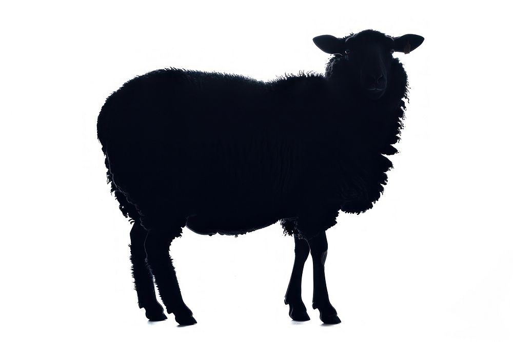 A sheep silhouette livestock animal.