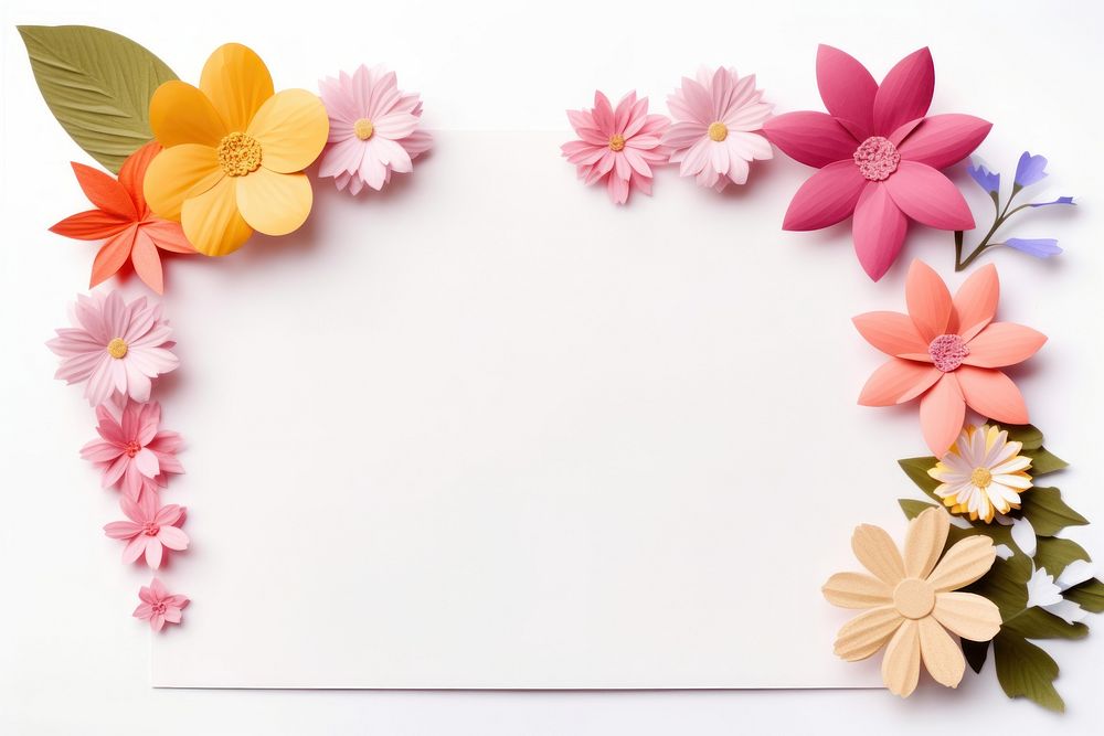 Multi color flower plant paper.
