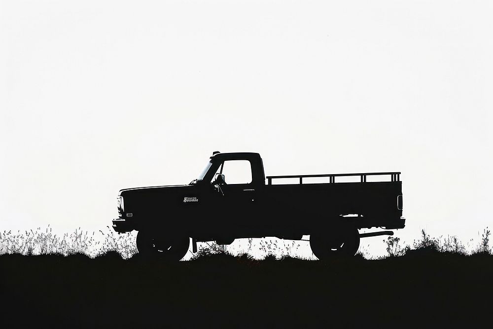 A truck silhouette vehicle transportation.