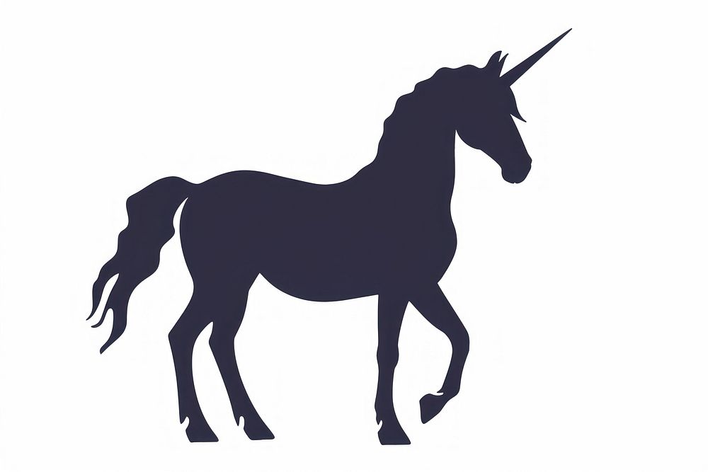 A unicorn silhouette animal mammal.