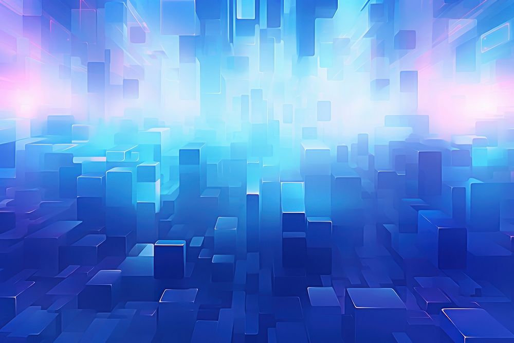 Abstract blue gradient architecture illuminated backgrounds.