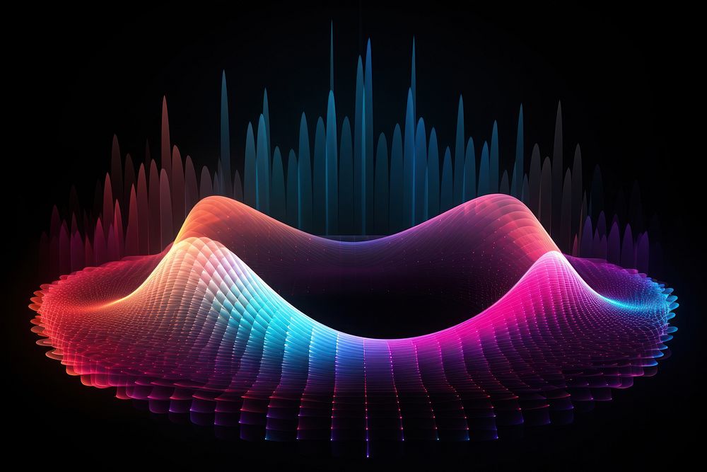 Sound wave abstract pattern light.