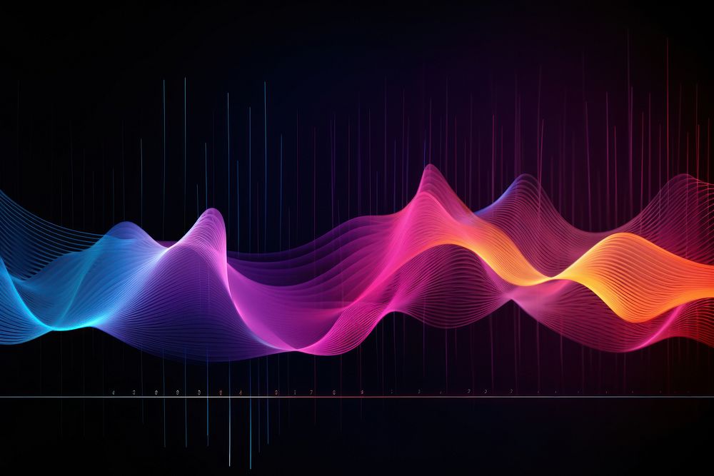 Sound wave abstract pattern purple.