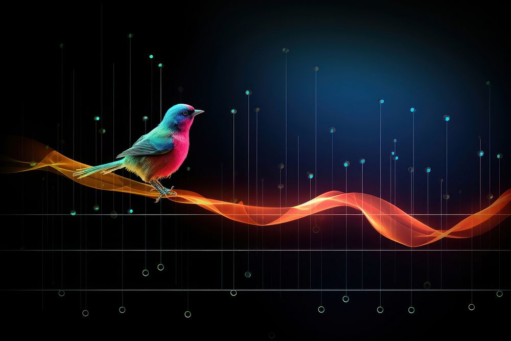 Bird abstract animal graph.