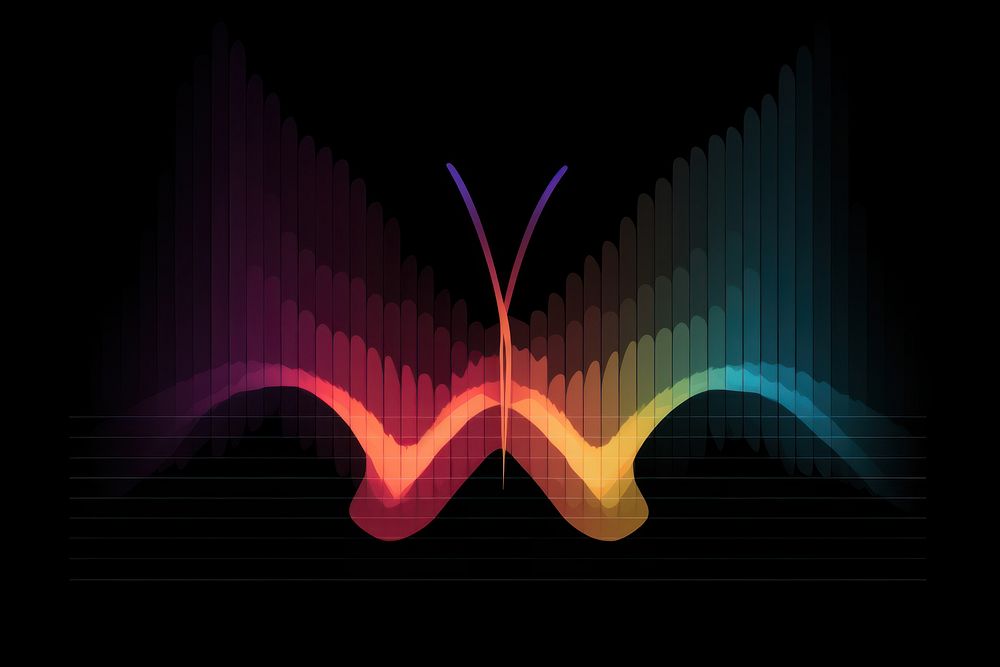 Butterfly abstract light graph.
