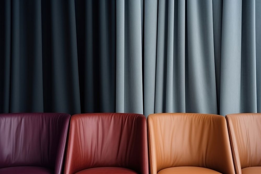 Audience in studio furniture curtain chair.