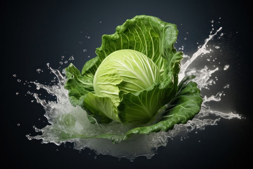 Cabbage food vegetable plant.