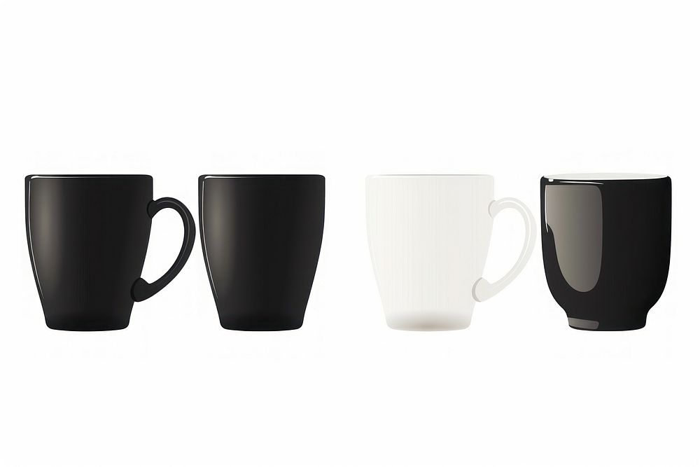 Coffee cups drink mug white background.