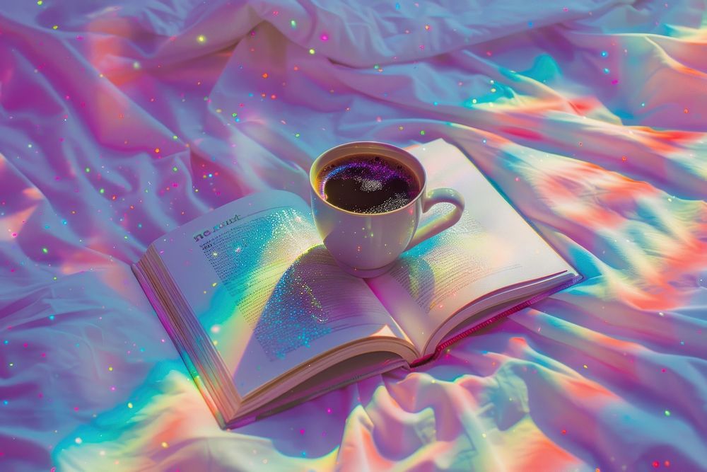 Coffee and book publication backgrounds drink.