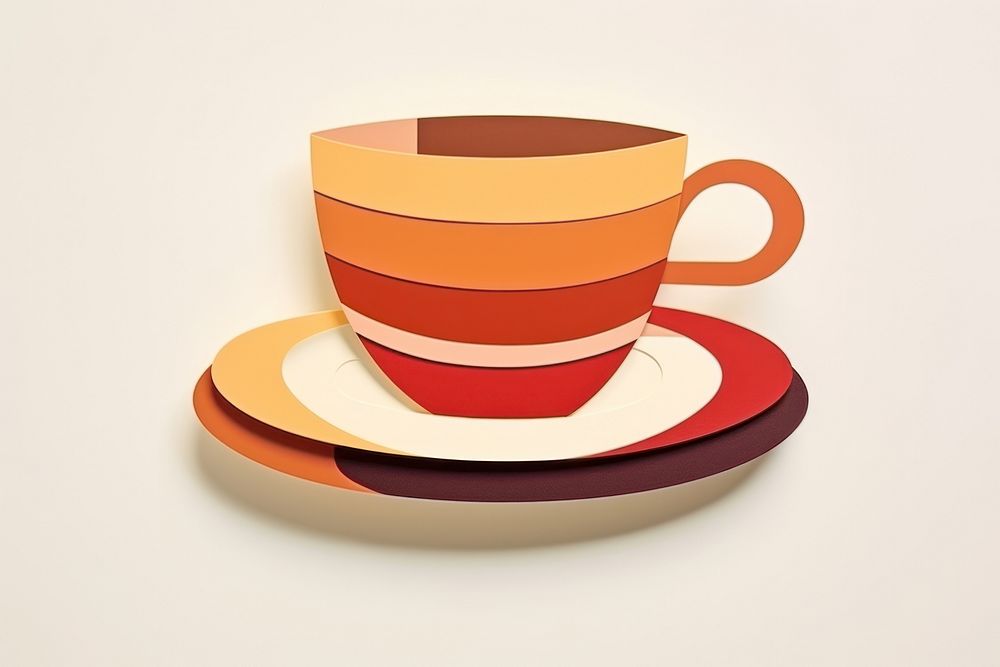 Coffee cup with saucer drink mug refreshment.