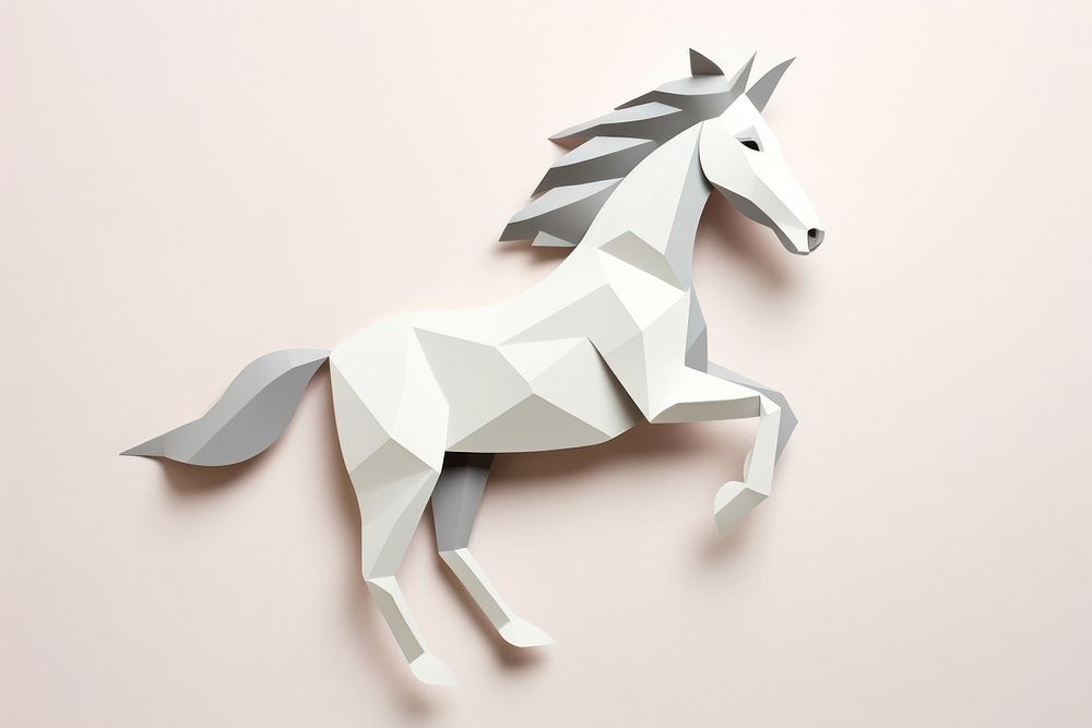 Horse paper origami animal.