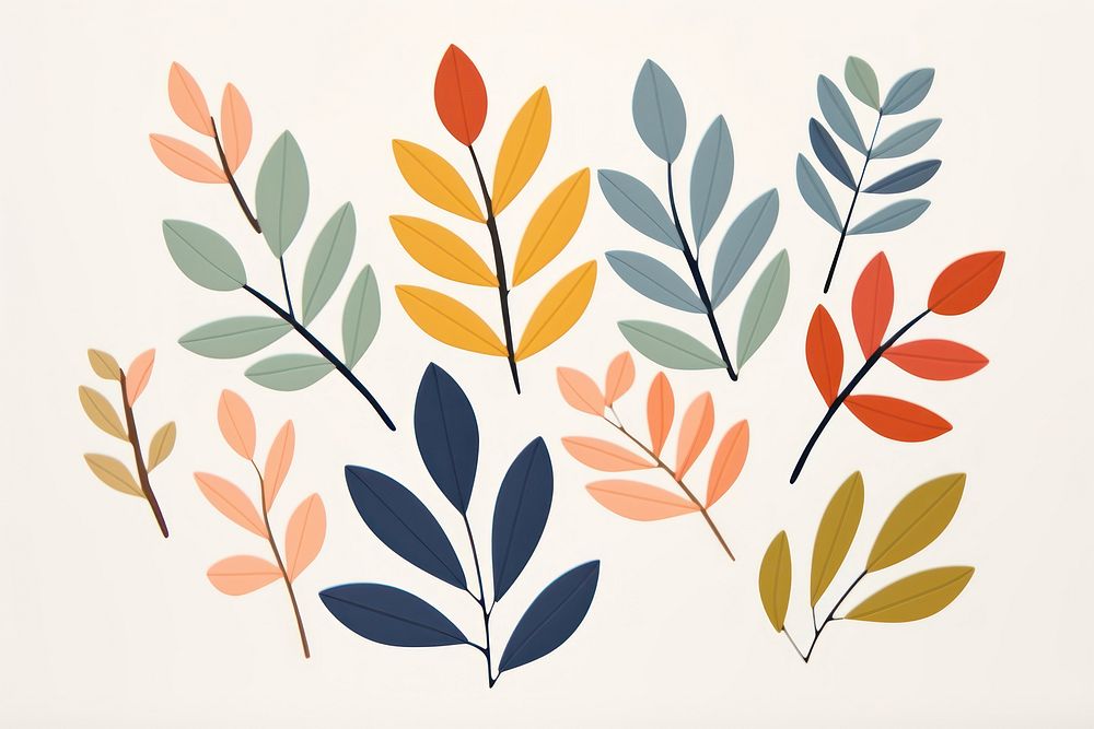 Leaves backgrounds painting pattern.