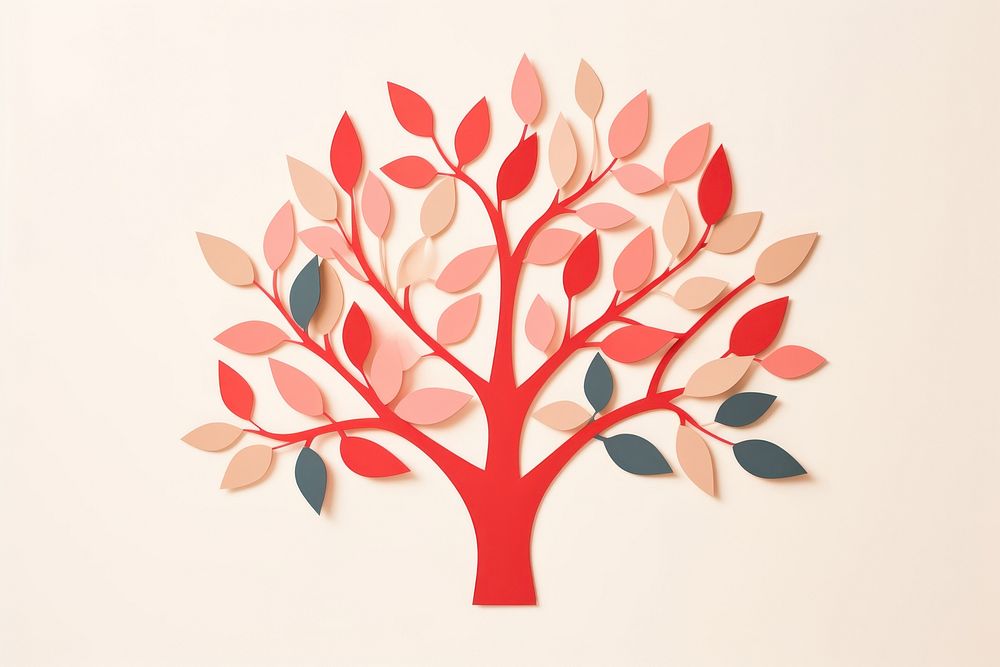 Silhouette tree painting pattern plant.