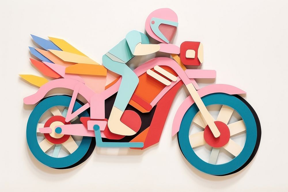 Mortorcycle vehicle art representation.