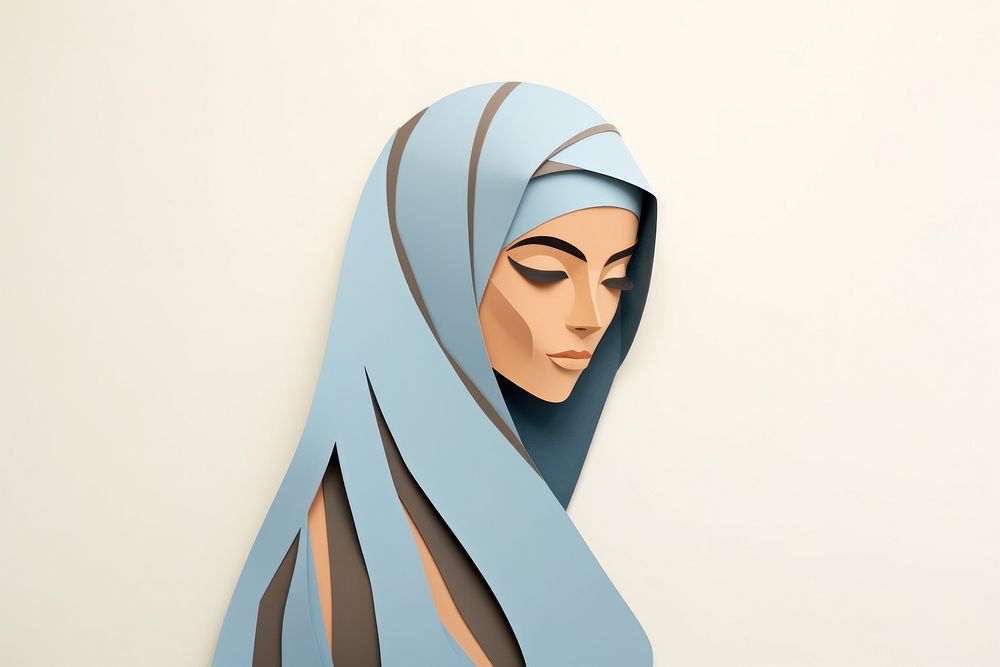 Arabic woman portrait adult art.
