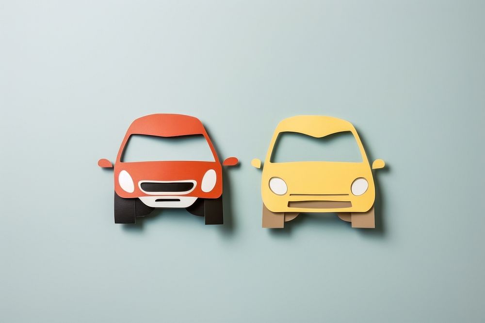 Cars collision vehicle anthropomorphic gray background.