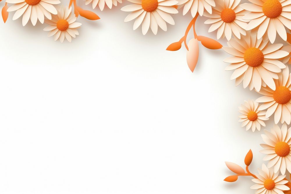 Daisy floral border backgrounds pattern flower.