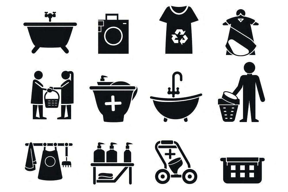 Homecare Services cleaning washing symbol.