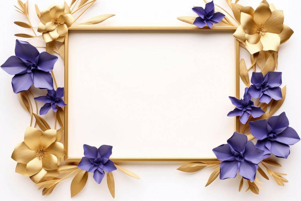 Bluebell paper frame gold.