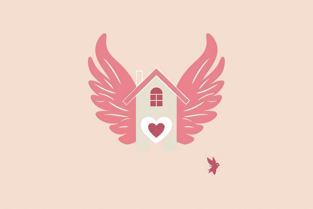 Logo symbol house heart.