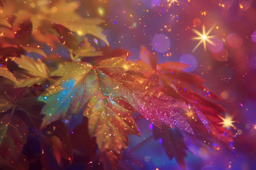 Leaf photo glitter backgrounds ethereal.