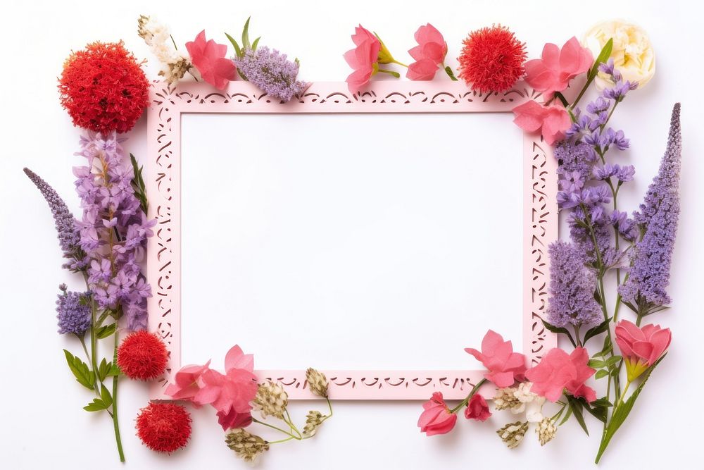 Lavender flower plant frame.