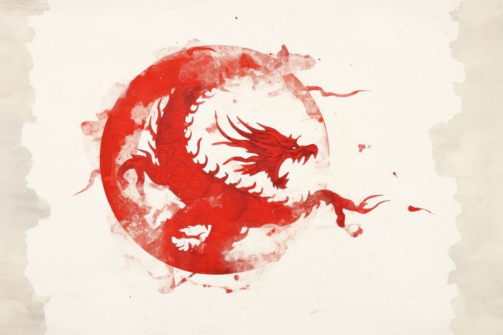 Dragon paper art chinese new year.