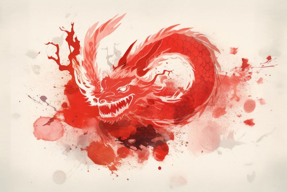 Dragon art abstract chinese new year.