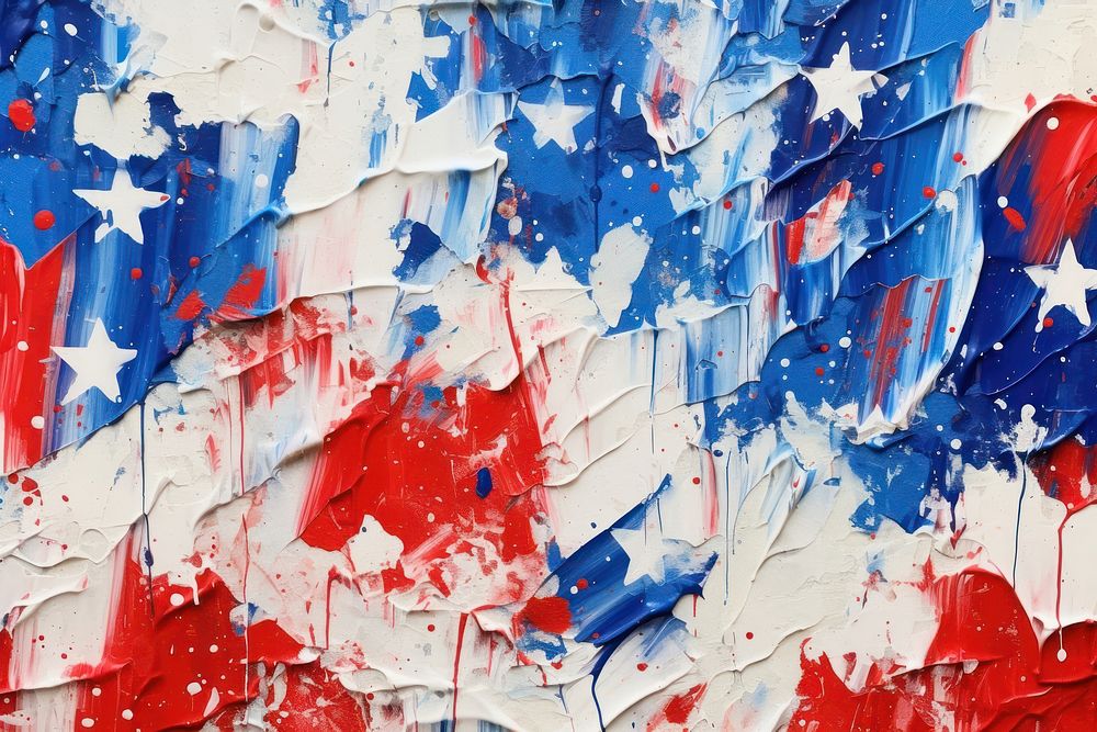 4th of July art abstract flag.