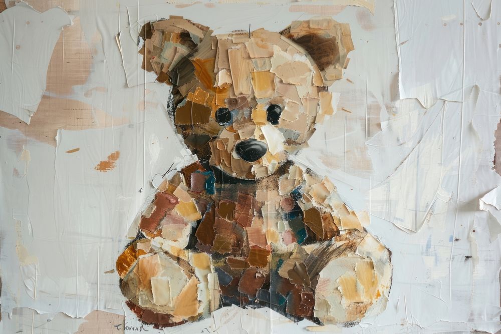 Teddy bear art painting toy.