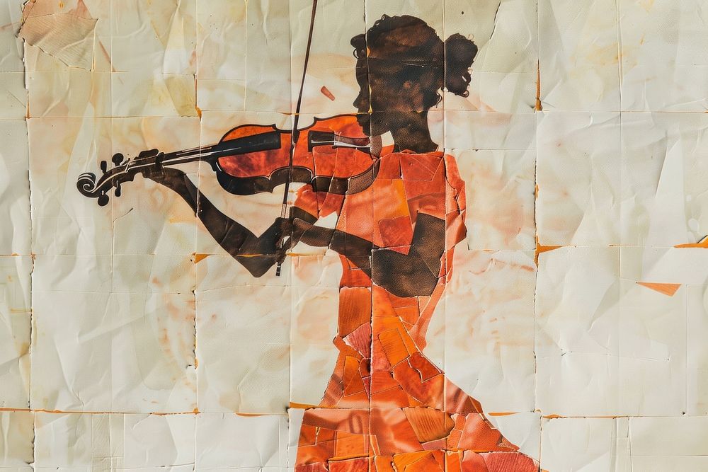Violin art painting adult.