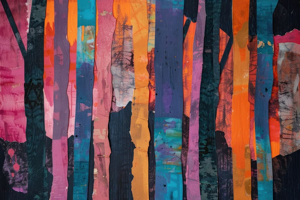 Forest art abstract painting.