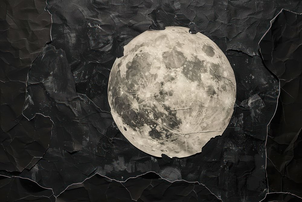 Moon night astronomy space art.