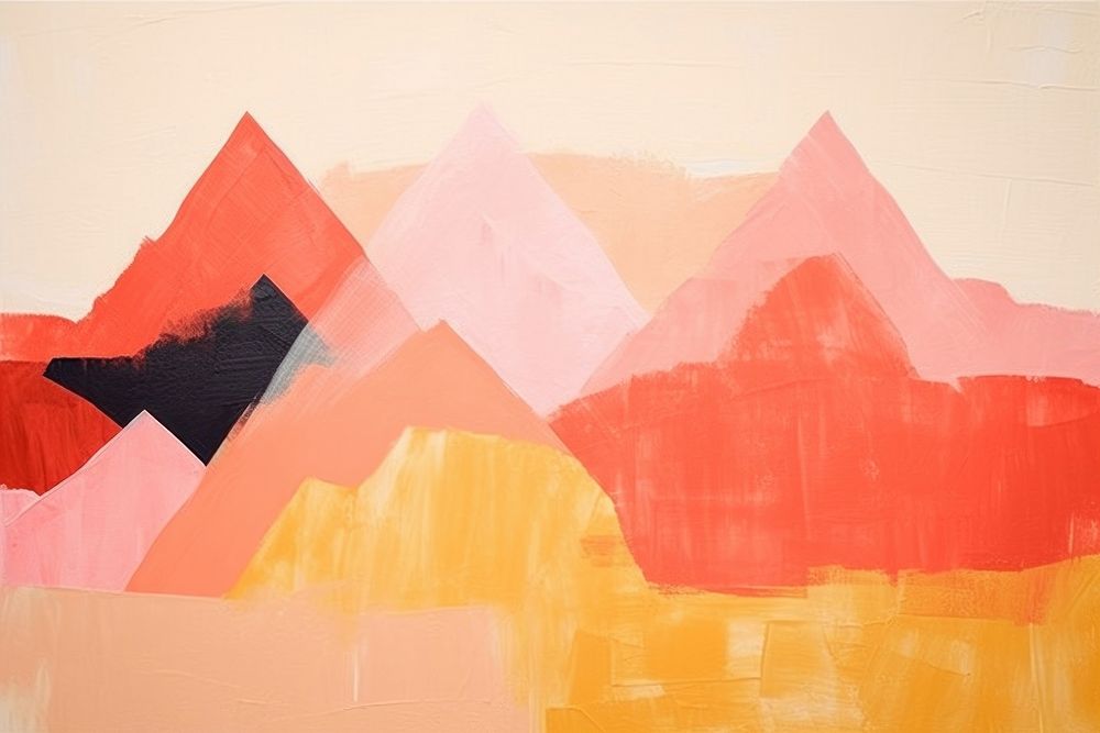 Mountain art abstract painting.