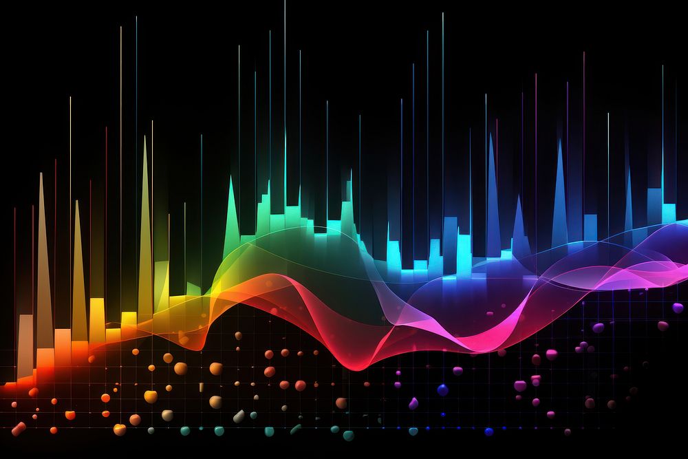 Music backgrounds light graph.