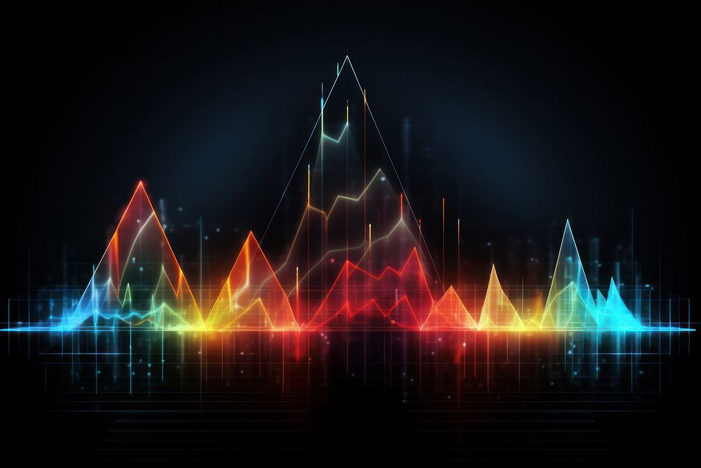 Triangle light backgrounds graph.