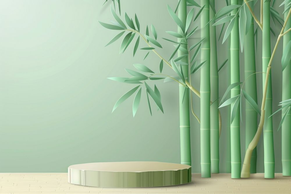 Bamboo podium backdrop plant pattern sparse.
