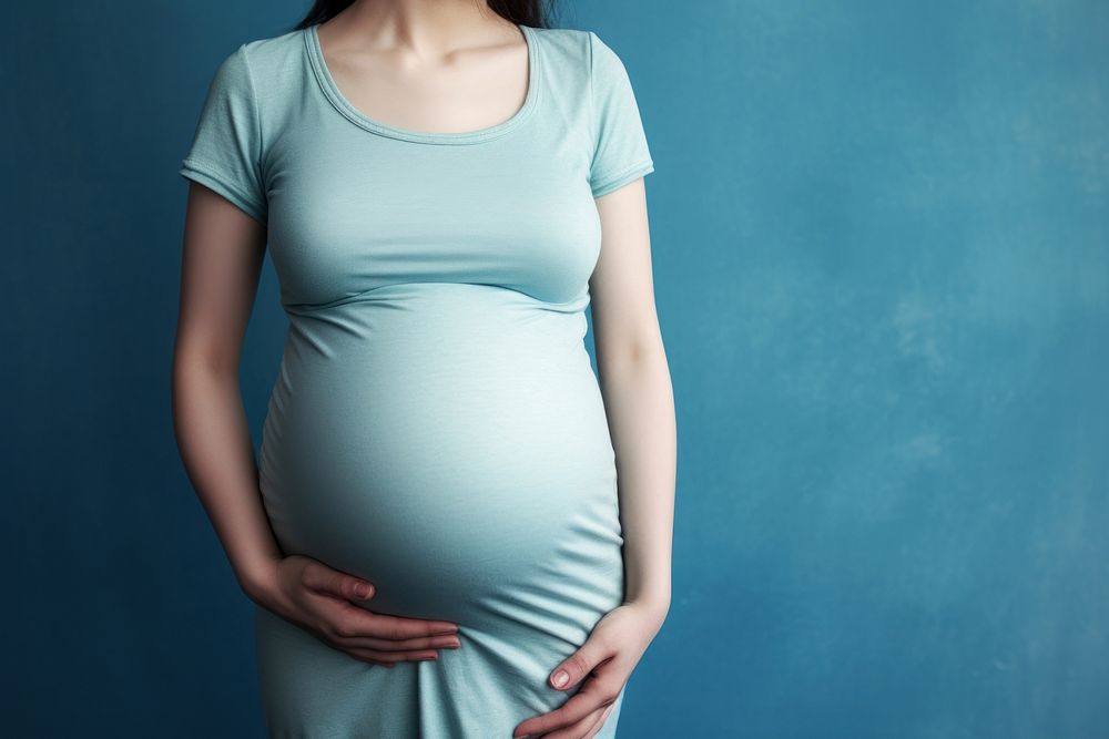 Belly pregnancy adult dress blue.