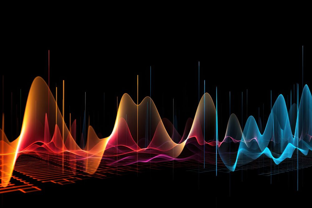 Various sound waves backgrounds graphics pattern.
