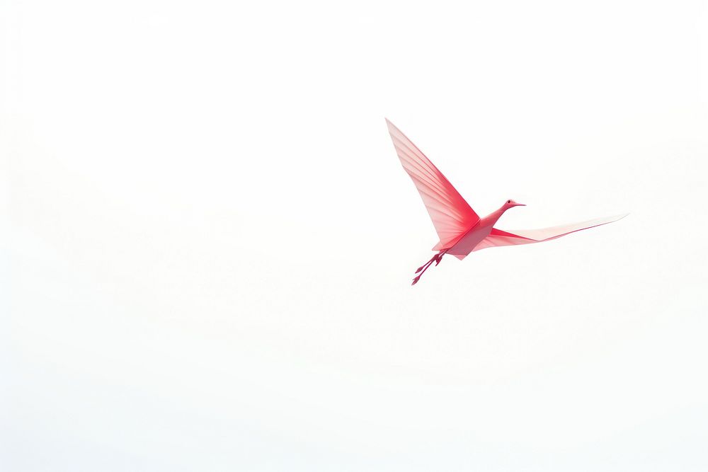 Small paper flying animal bird.