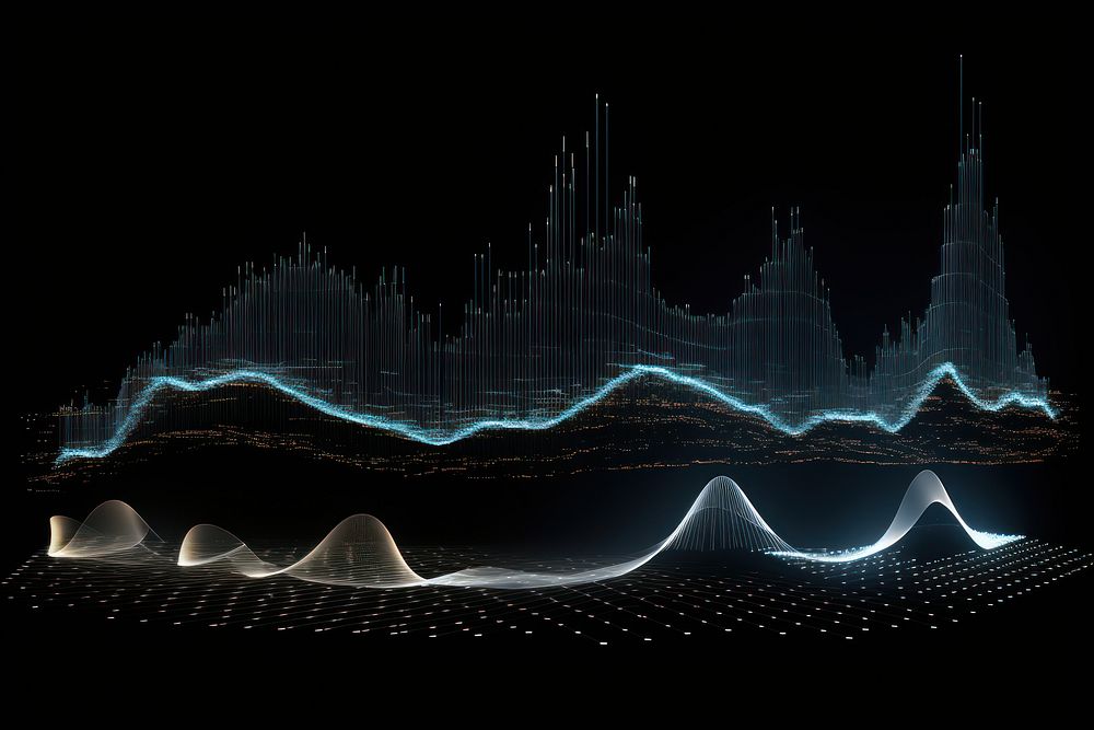 Sound backgrounds graph night.