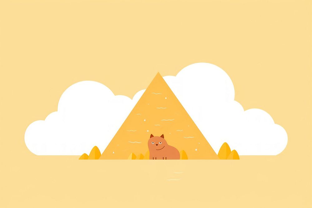 Pyramid illustration cartoon creativity outdoors.
