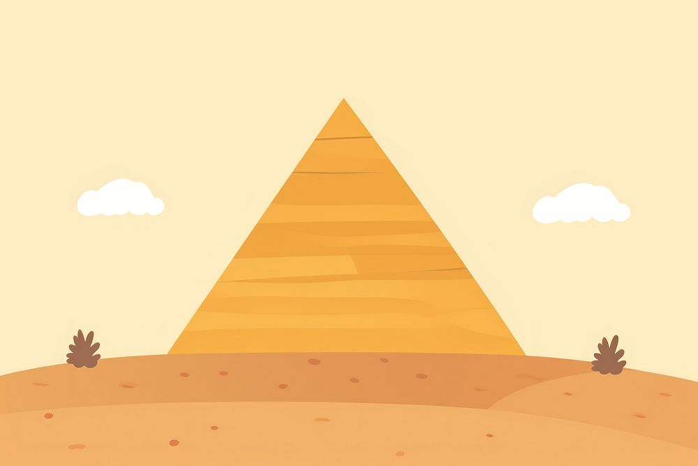 Pyramid illustration outdoors architecture tranquility.