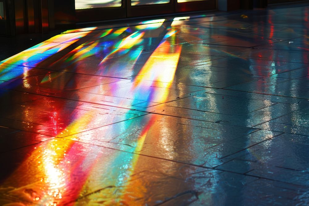 Transparent Street sunlight reflections backgrounds flooring lighting.