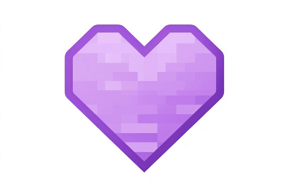 Heart purple symbol shape.