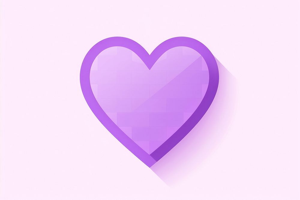 Heart purple symbol shape.
