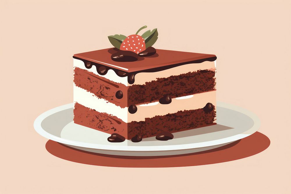 Chocolate cake chocolate dessert cream.